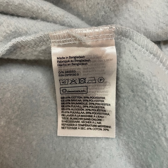 Light Blue Long Sleeve Fleece Dress - Picture 4 of 5